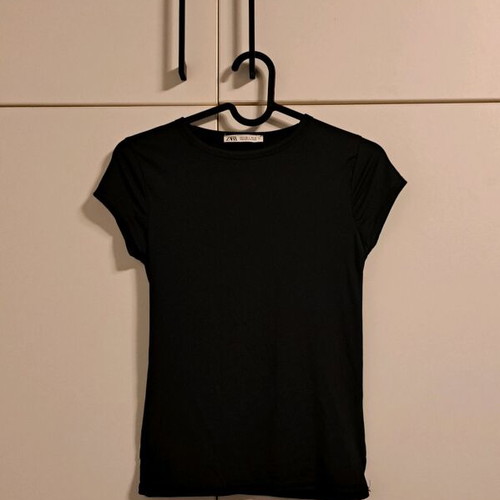Zara basic black slim t-shirt small new