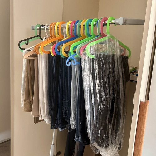 4-door wardrobe with handmade wooden handles, custom made