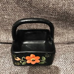 Ceramic basket hand crafted and hand painted like new