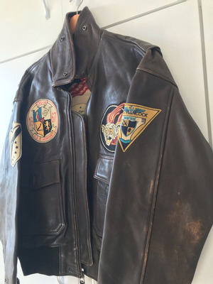 Δερμάτινο μπουφάν πτήσης Avirex Top Gun vintage σαν καινούργιο, καφέ