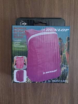 Dunlop backpack pink foldable new
