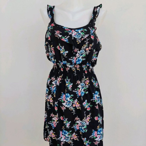 Floral dress black No.38 like new