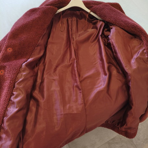 Teddy coat Esmara by Heidi Klum Large used, bordeaux