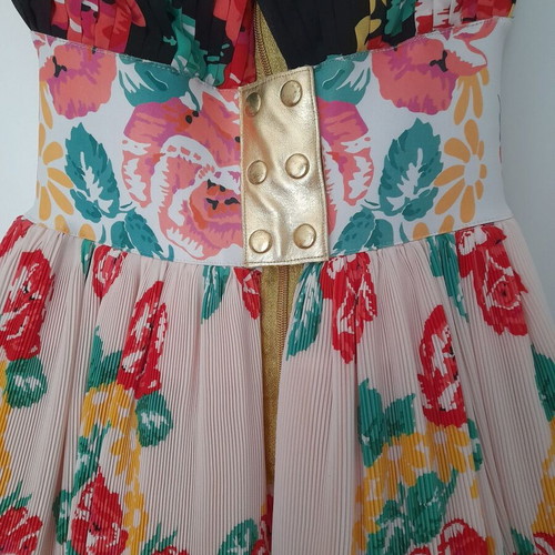 Manoush evening dress like new, colorful, strapless