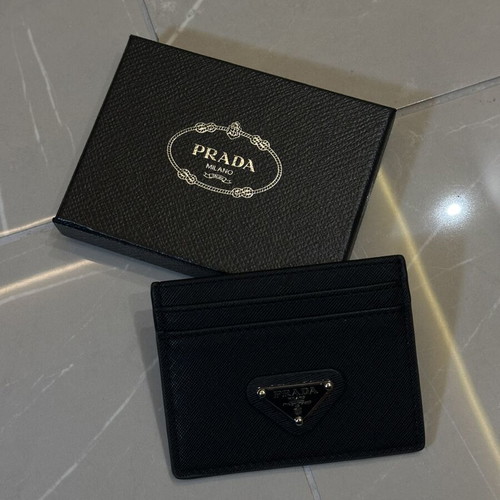 Prada card holder new with box, black