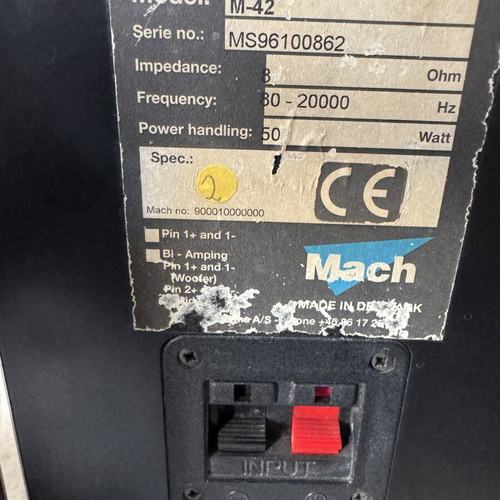 Mach M-42 Monitor Speakers like new, pair, 50W, 8 Ohm