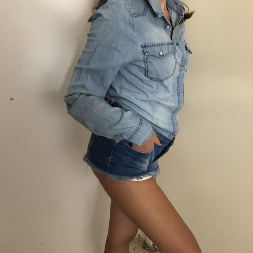 Zara denim shorts used, size 40, blue