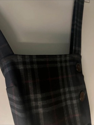 Checked one-piece like new, black, size S