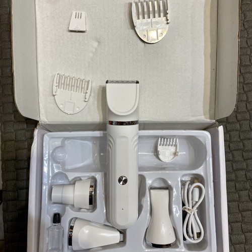 Rechargeable 4-in-1 Pet Hair Trimmer and Nail File for Dogs and Cats