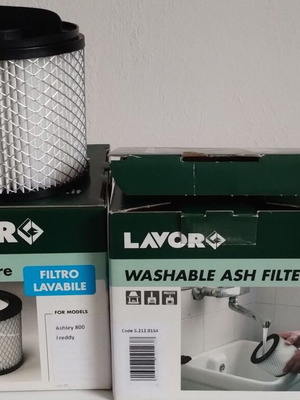 Lavor washable ash vacuum filters pack of 2 new
