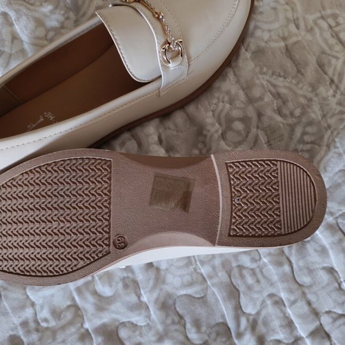 Women's moccasins new, size 39, beige, narrow fit