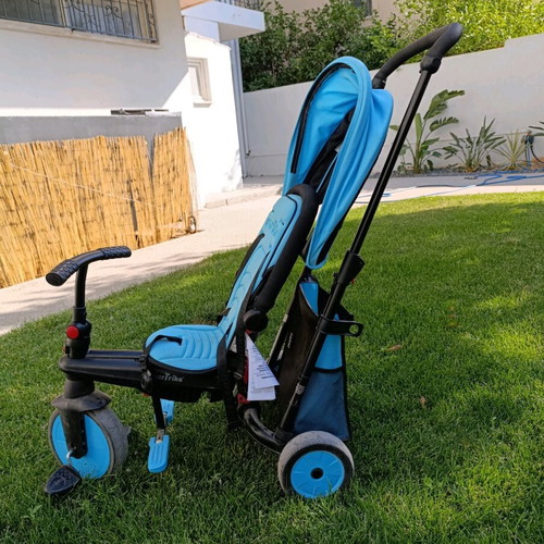 SmarTrike 6 in 1 STR3 Plus tricycle stroller used, blue