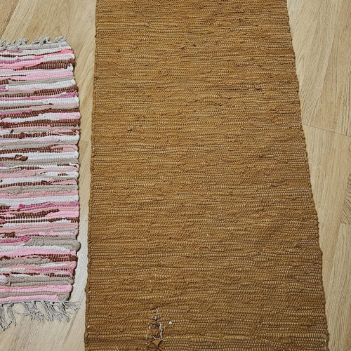 Woven floor rugs x2