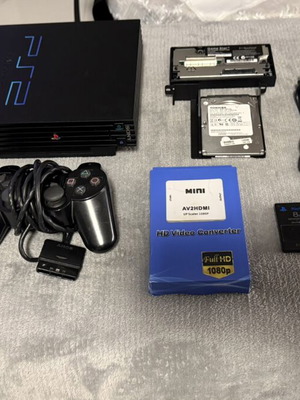 PlayStation 2 SCPH-39004 κονσόλα μεταχειρισμένη με 500GB σκληρό δίσκο και αξεσουάρ