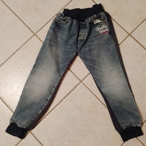 Boys' jeans-sweatpants hybrid used, size 122-128, blue