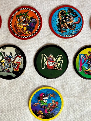 Τάπες POG 90's μεταχειρισμένες, πακέτο 8 τεμαχίων