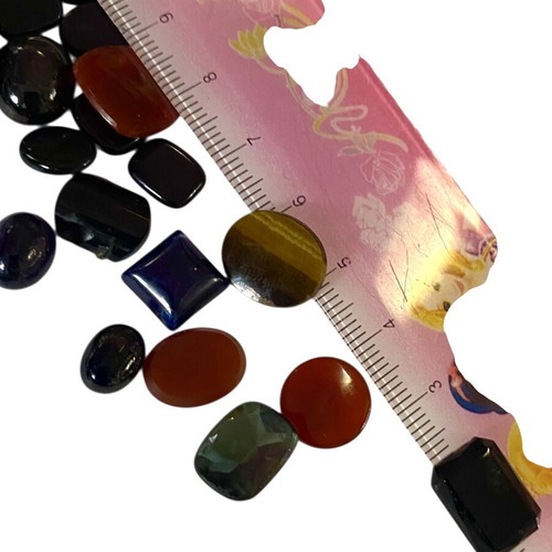 Black Onyx stones like new, pack N17 with 49 pieces