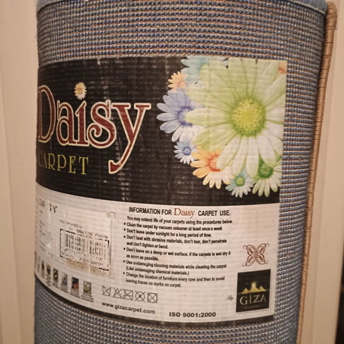 Blue and ecru rug 232x148 cm