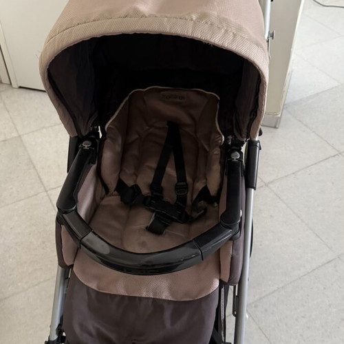 Per Perego stroller used, beige and brown with car seat