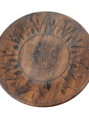 Vintage Bulgarian folk art ceramic plate, 18.5 cm