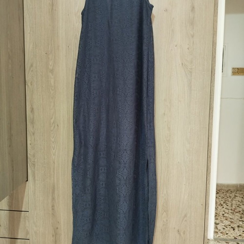 Apparel lace maxi dress blue-gray size M like new