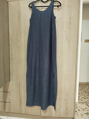 Apparel lace maxi dress blue-gray size M like new