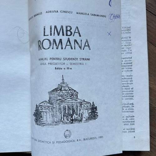 Romanian language manual for foreign students used