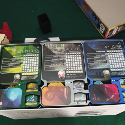 Unsettled 3D printed insert for board game and expansions