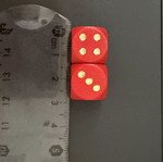 Plastic red dice new