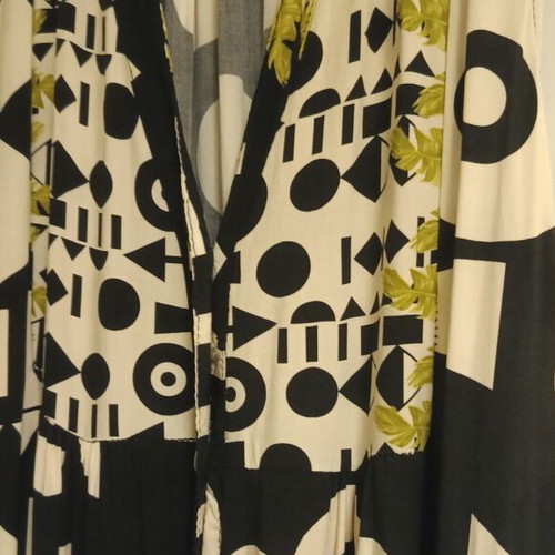 Women's summer dress XL, long, black and beige, like new