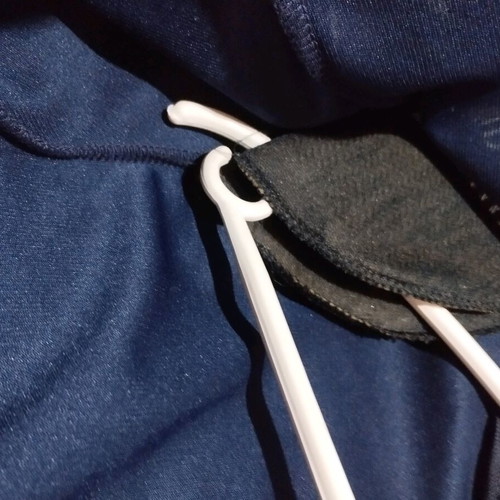 Shirt with Buttons and Shoulder Pads dark blue, like new, size L