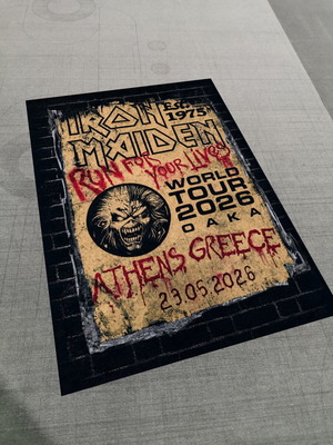 Iron Maiden World Tour 2026 Athens Fan Made Poster καινούργιο