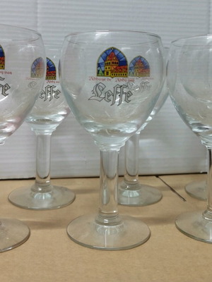 Leffe beer glasses like new, set of six