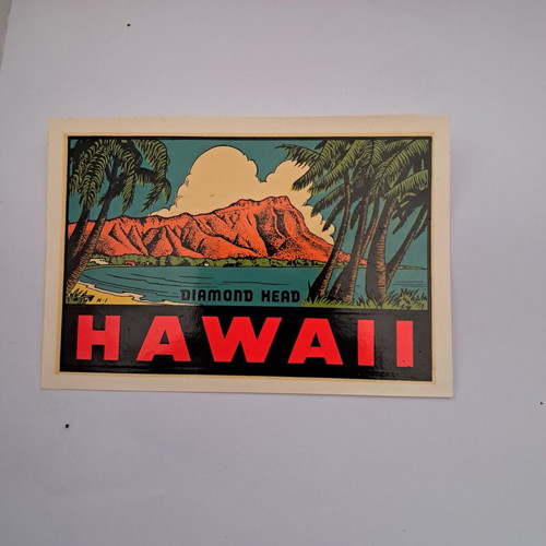 Hawaii Collectible Stickers like new, 3 rare vintage decals 50s-60s
