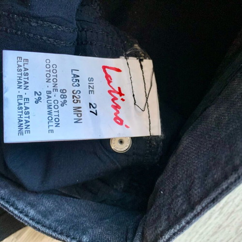 Latino jeans with leather texture like new