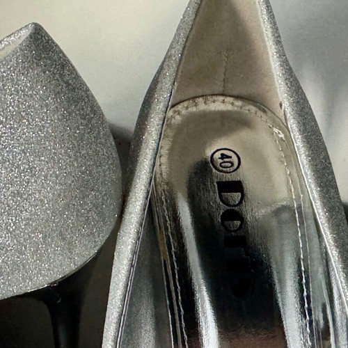 Silver High Heels Size 40 New with Ombre Effect