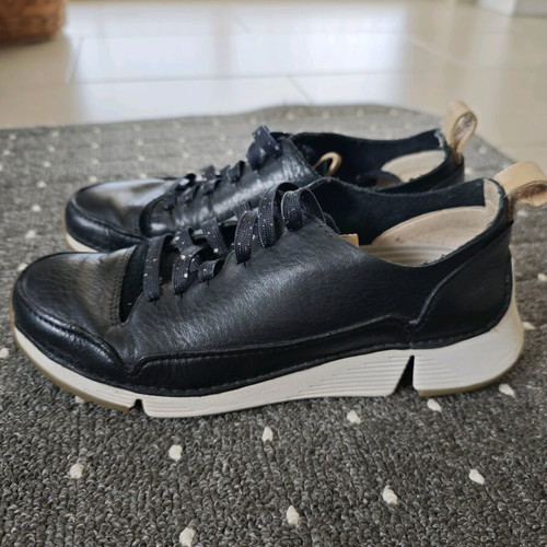 Clarks sport shoes used, leather, size 37, black