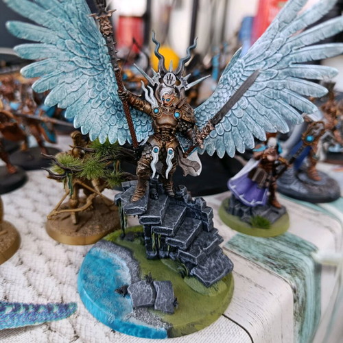 Stormcast Eternals Warhammer Age of Sigmar miniatures partially painted, used