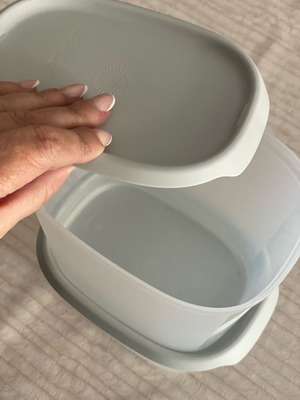 Σετ Tupperware 2 τεμαχίων 1.1lt με γκρι καπάκι νέο