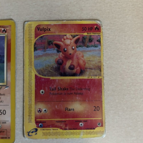 Pokemon cards used, rare set of 2