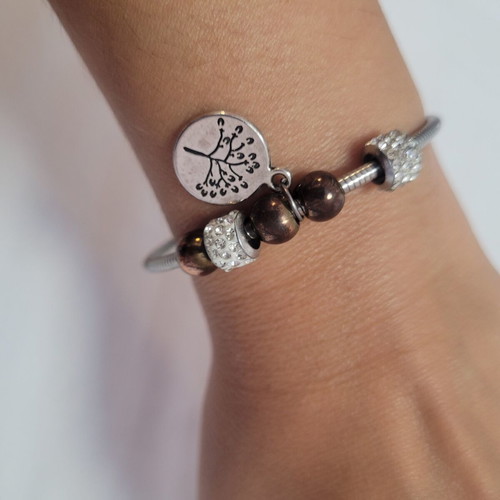 Women's bracelet, tree of life with magnetic clasp