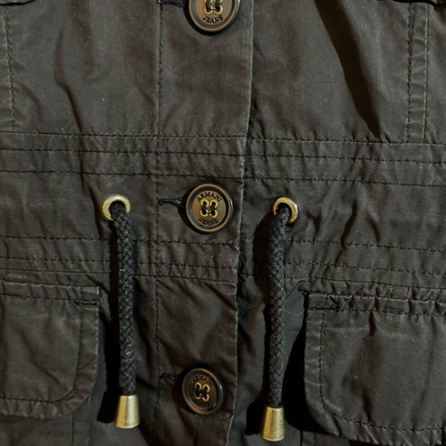 Armani jacket summer jacket with hood like new, black