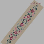 Embroidered table runner with threads included, new