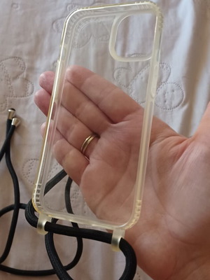 Mobile phone case with lanyard new, transparent 14x7x1 cm