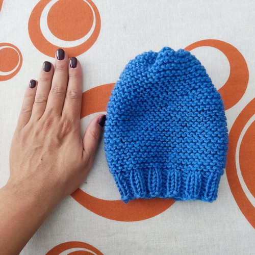 Handmade children's hat blue cobalt, new, one size