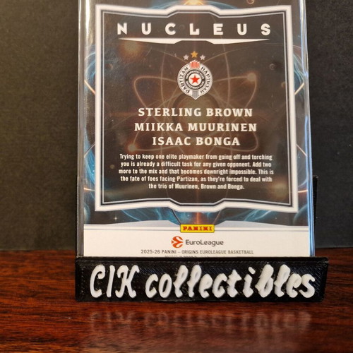 Panini Euroleague Origins Partizan Nucleus basketball card