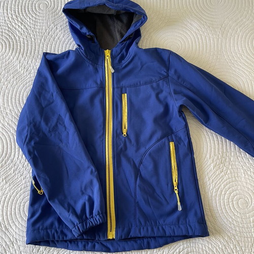 Softshell jacket for boys, size 140 cm, blue