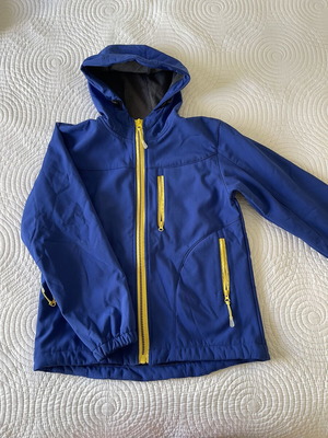 Softshell jacket for boys, size 140 cm, blue
