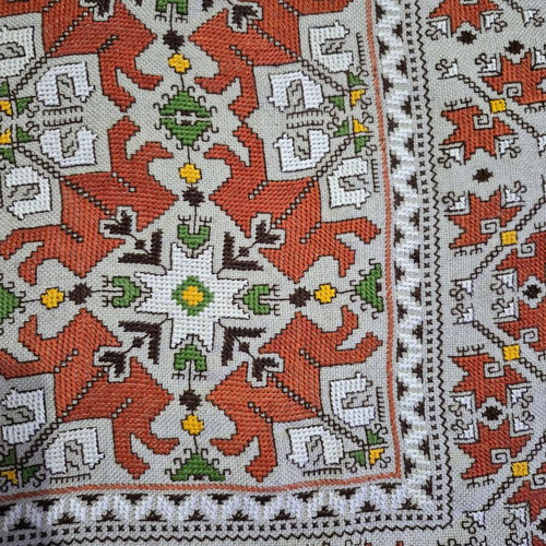 Embroidered Panama Square new with Bulgarian handmade embroidery 50×50 cm