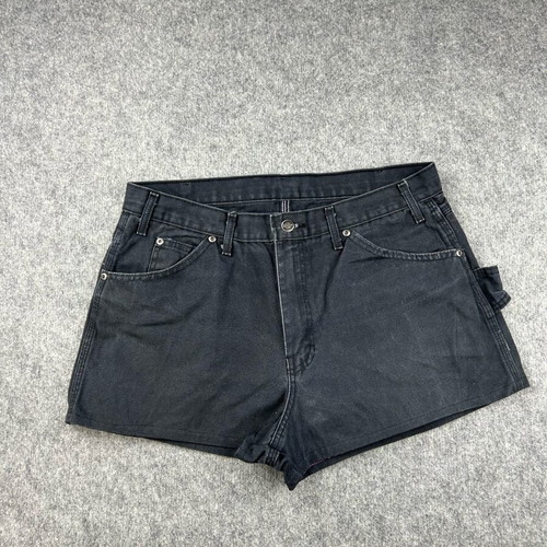 Dickies Carpenter Shorts Black Canvas used W34 Vintage 90s